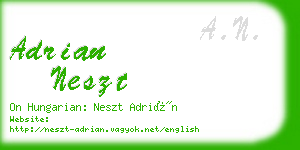 adrian neszt business card